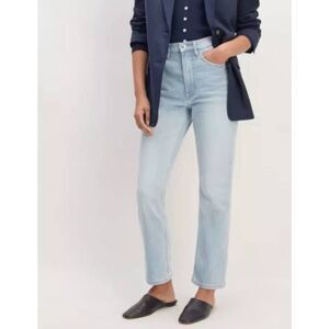 Everlane The Original Cheeky Straight Leg Ankle Jean Womens 31 R Light Wash Blue